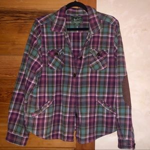 Woolrich purple flannel top